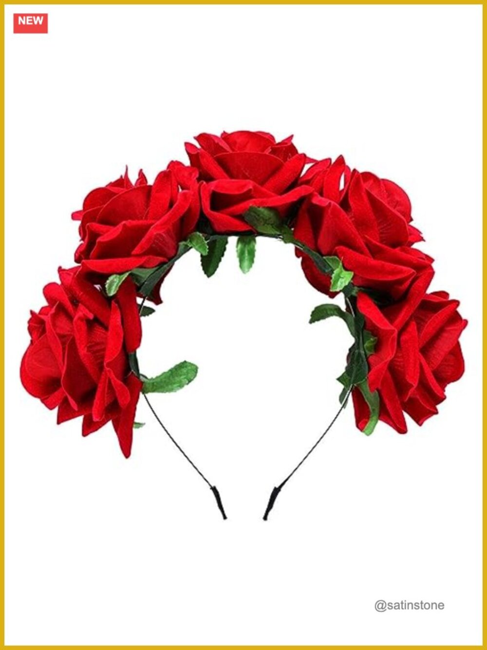Flower Crown Headpiece Day of the Dead Wedding Hair Garland Rose Floral
